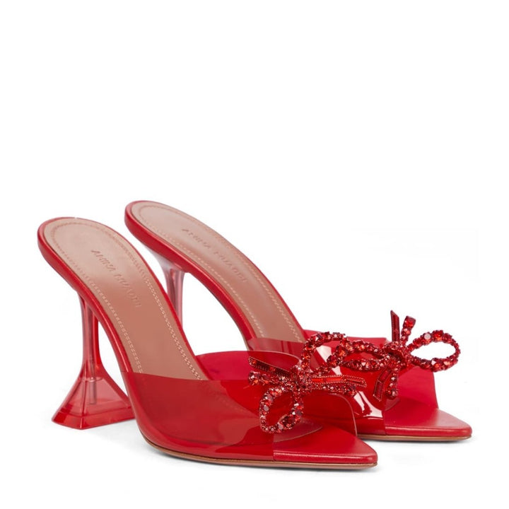 Embellished Transparent Rosie Mules