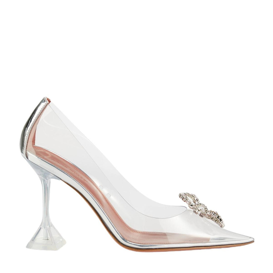 Amina Muaddi-Rosie Embellished PVC Pumps - Runway Catalog
