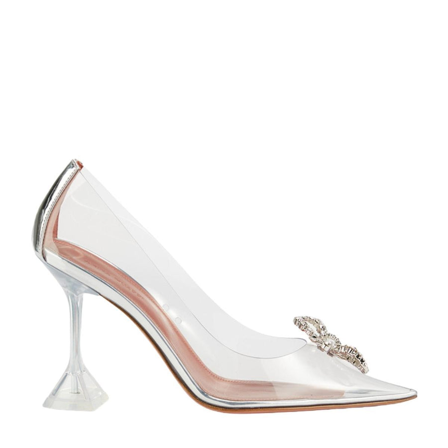 Amina Muaddi-Rosie Embellished PVC Pumps - Runway Catalog