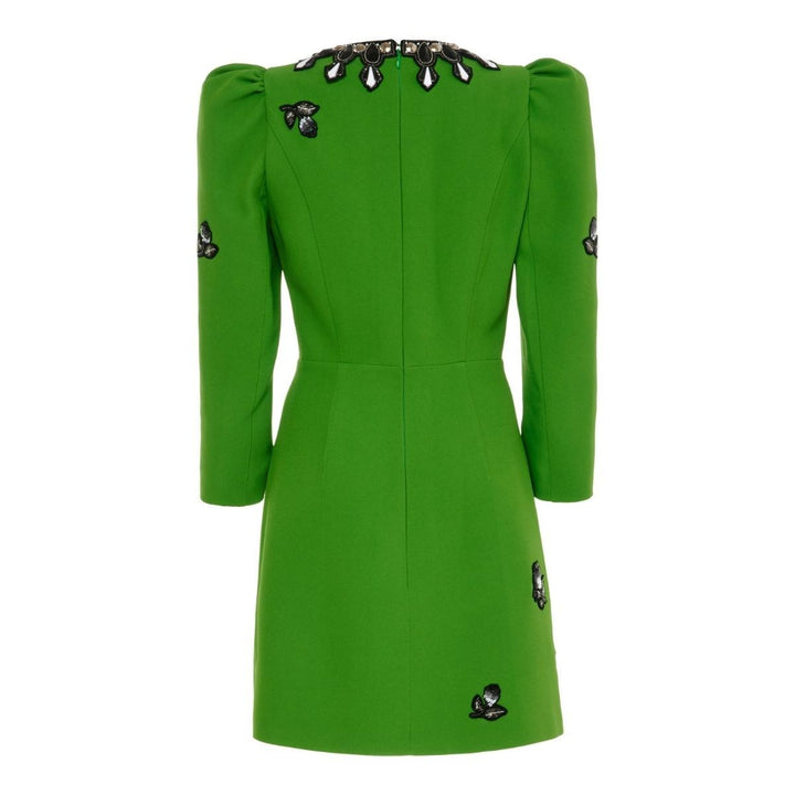 Embellished Crepe Mini Dress
