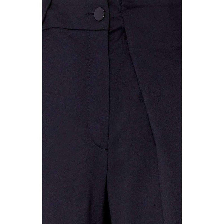 Asymmetric Black Pants-Shorts