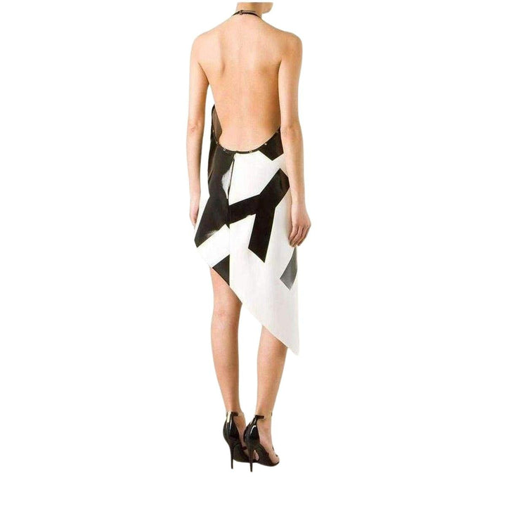 Asymmetrical Coated Crepe Dress