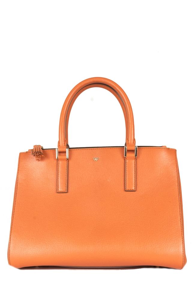 Anya Hindmarch Clementine Tote Orange Leather Shoulder Bag