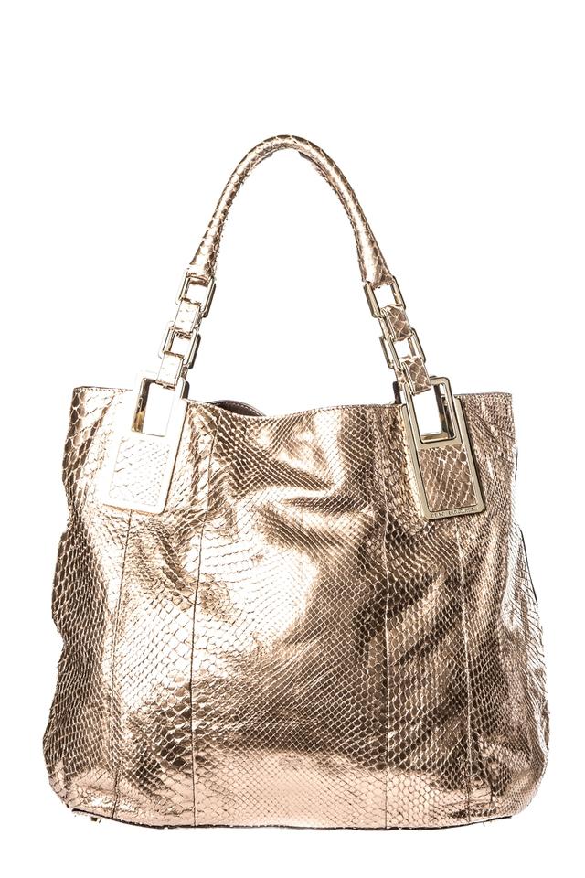 Anya Hindmarch Gold Python Skin Leather Tote