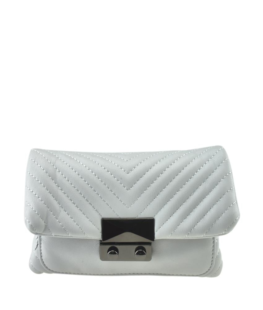 AQUA 492031660504 Skinny V White Waist Bag