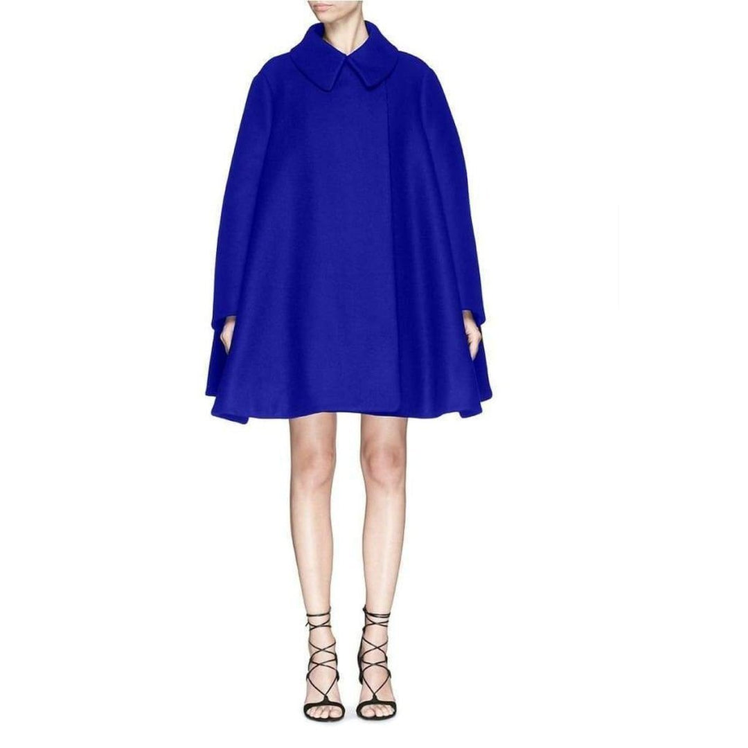Felted Wool Babydoll Cape Coat