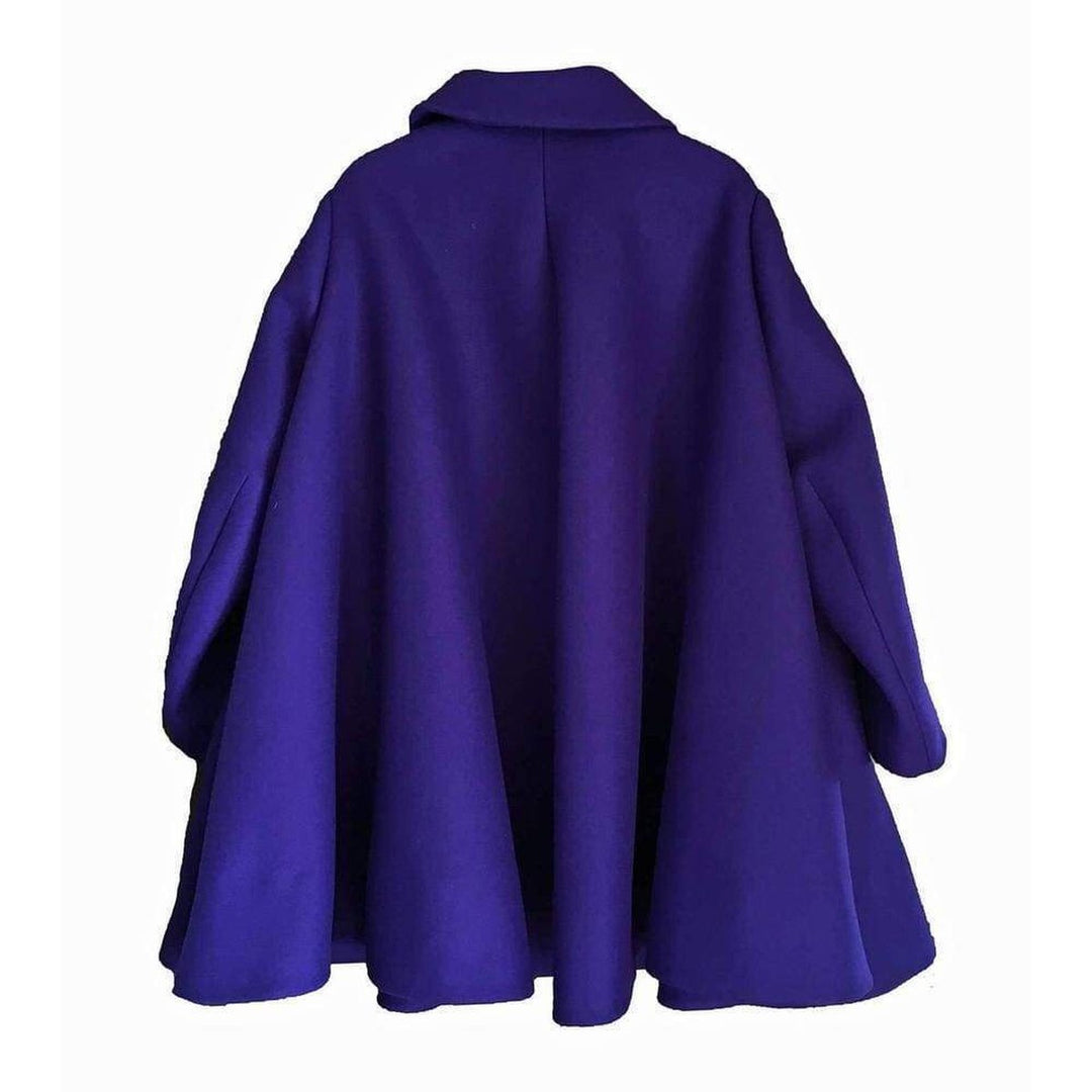Felted Wool Babydoll Cape Coat