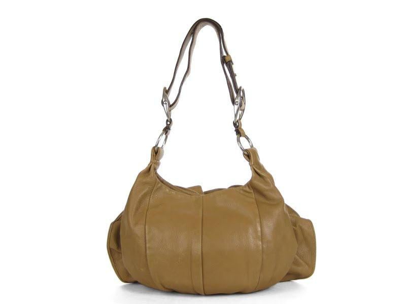 YSL Tan Nadja Flower Hobo