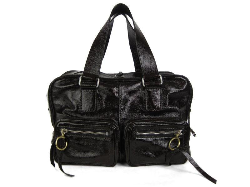 Chloé  Large Chocolate Patent Betty