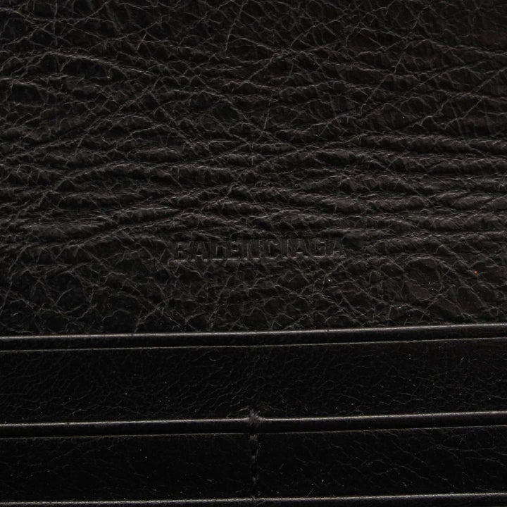 Balenciaga Antracite Grey Arena Leather Long Wallet 542008