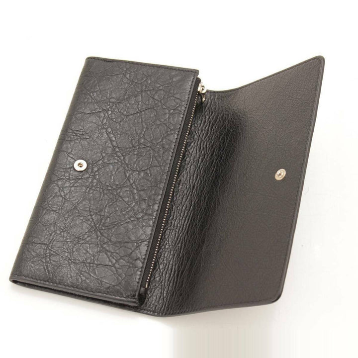 Balenciaga Antracite Grey Arena Leather Long Wallet 542008