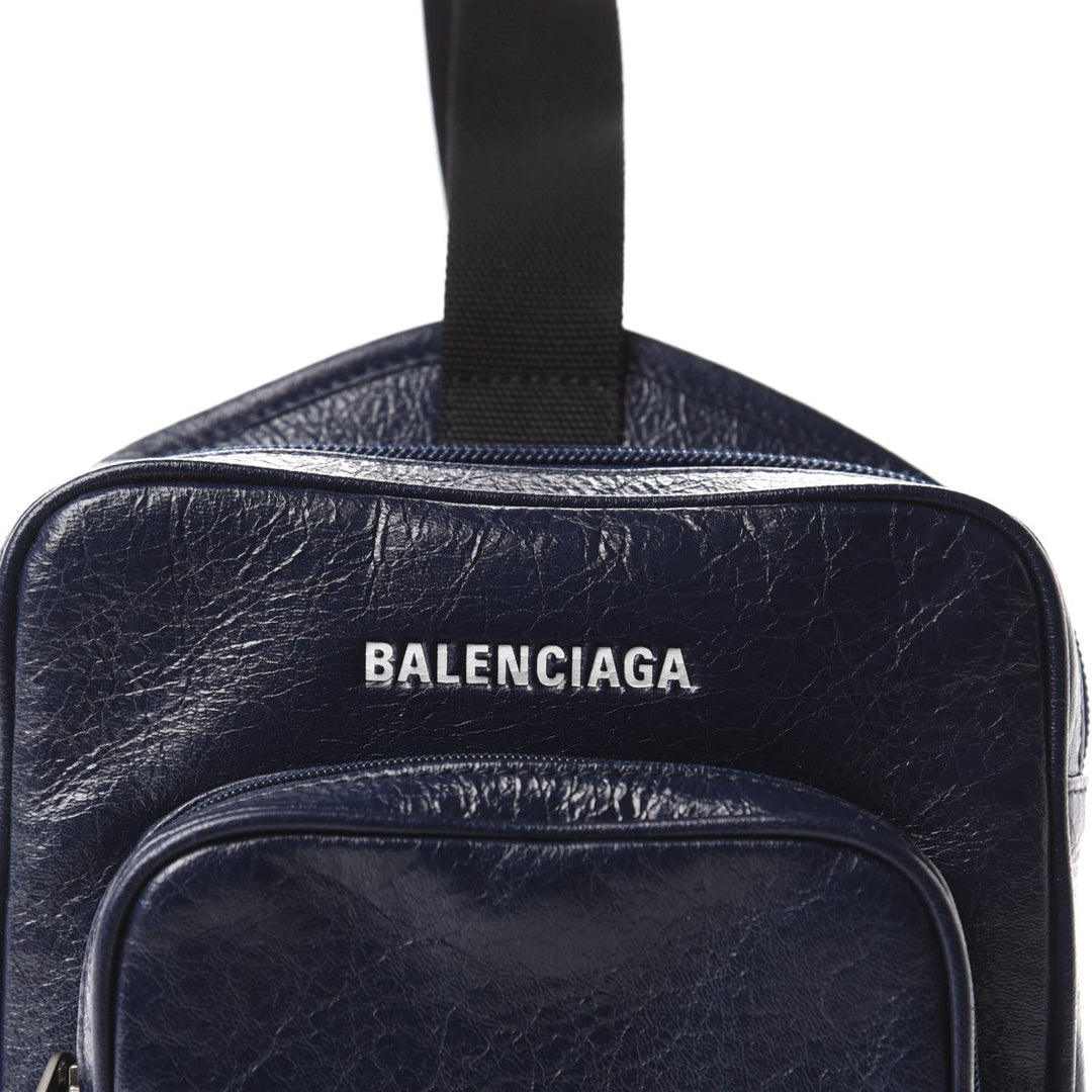 Balenciaga Arena Blue Lambskin Leather Backpack Bag 620260
