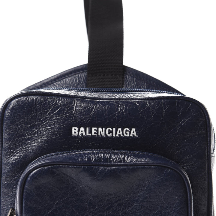 Balenciaga Arena Blue Lambskin Leather Backpack Bag 620260