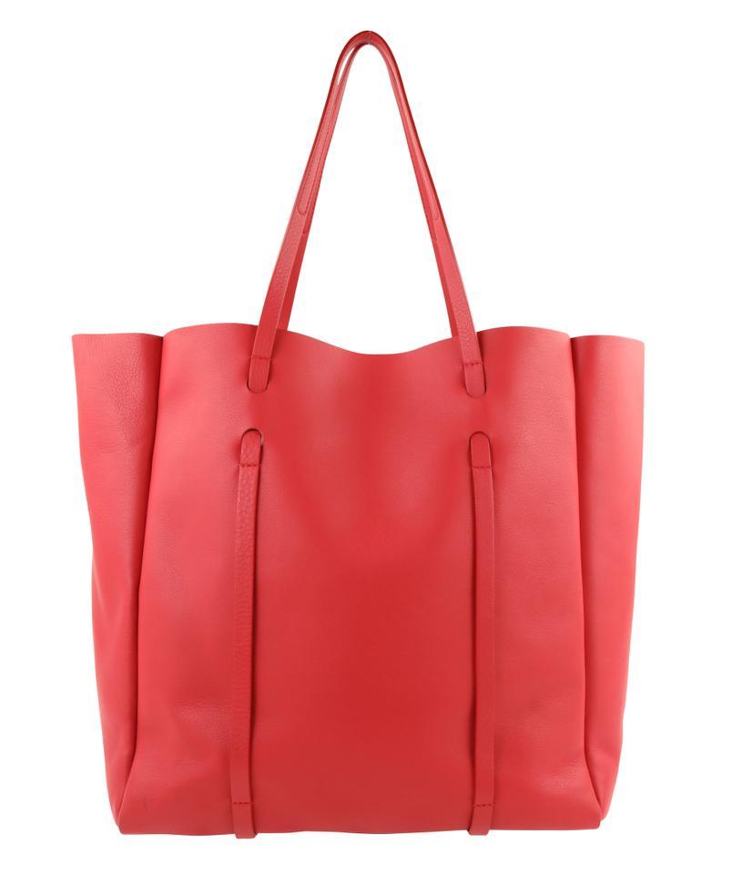Balenciaga Bag Everyday Red Calfskin Leather Tote