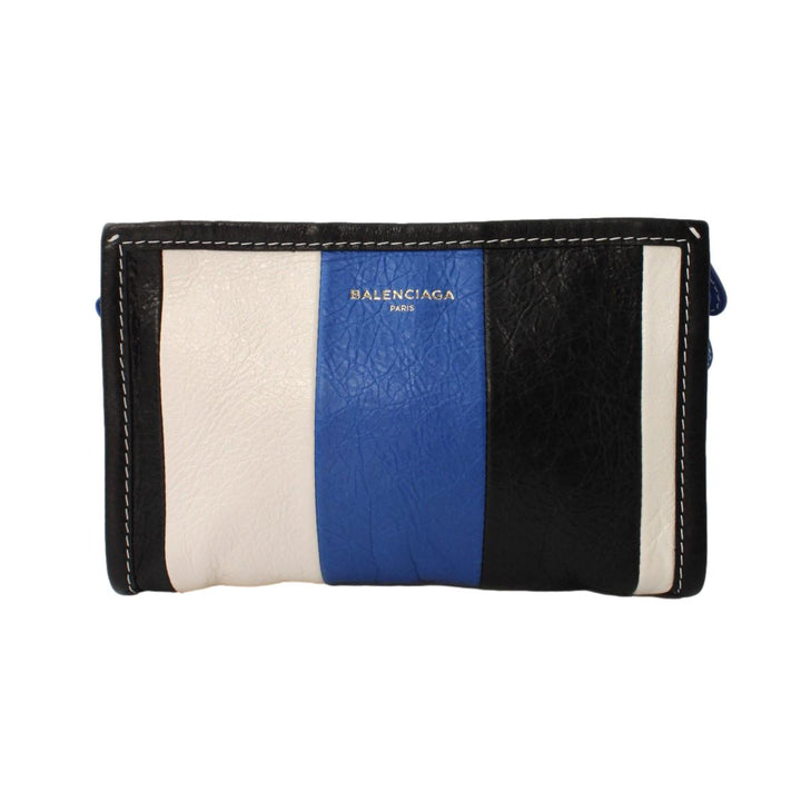Balenciaga Bazar Multicolor Striped Leather Cross Body Bag 452460