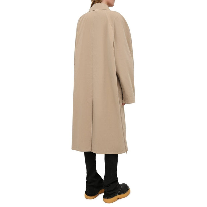 Beige Twill Car Coat