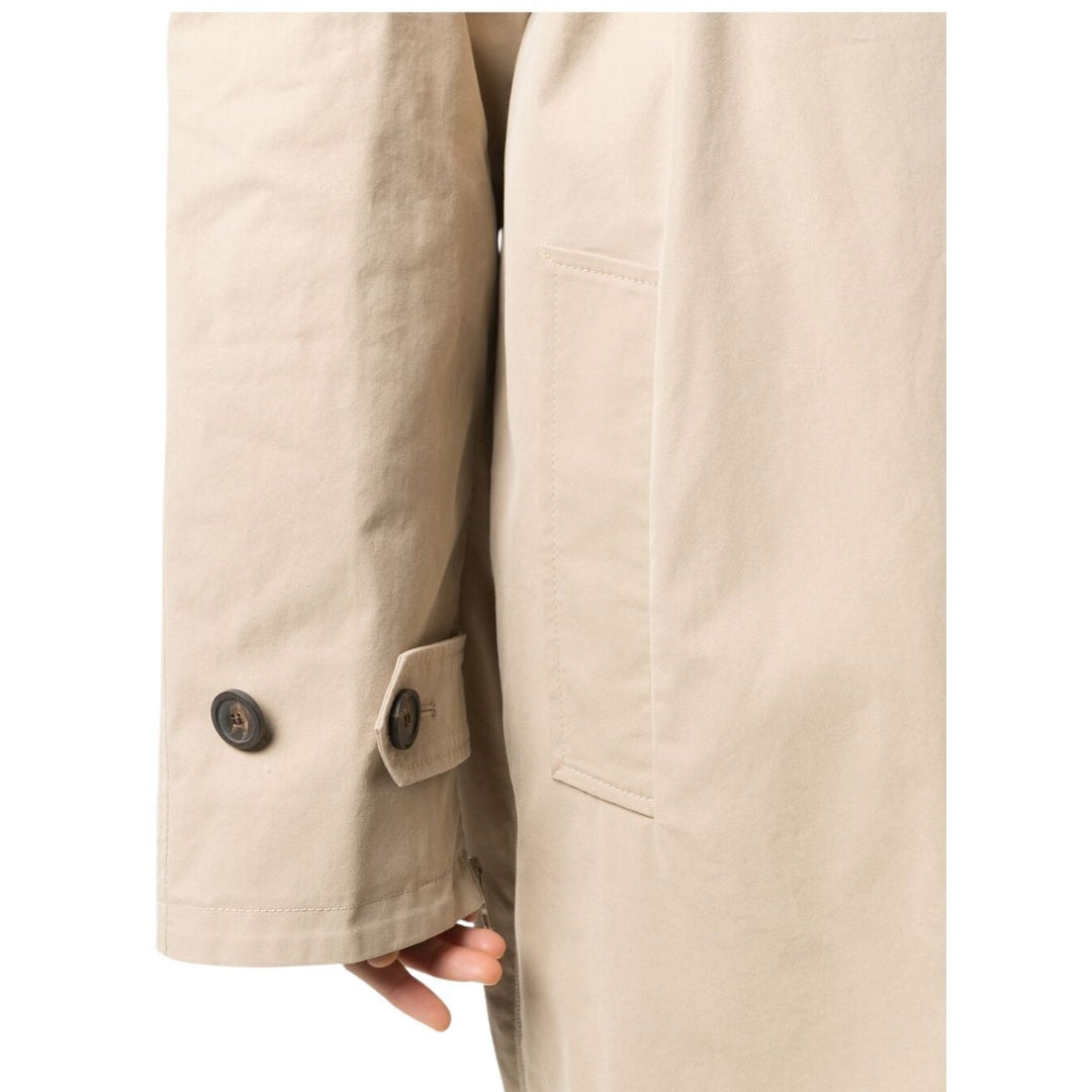 Beige Twill Car Coat