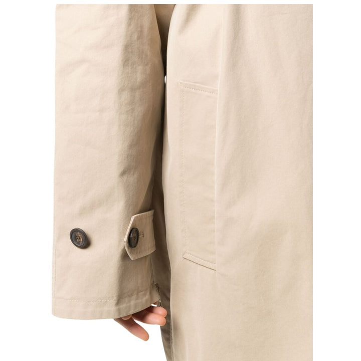 Beige Twill Car Coat