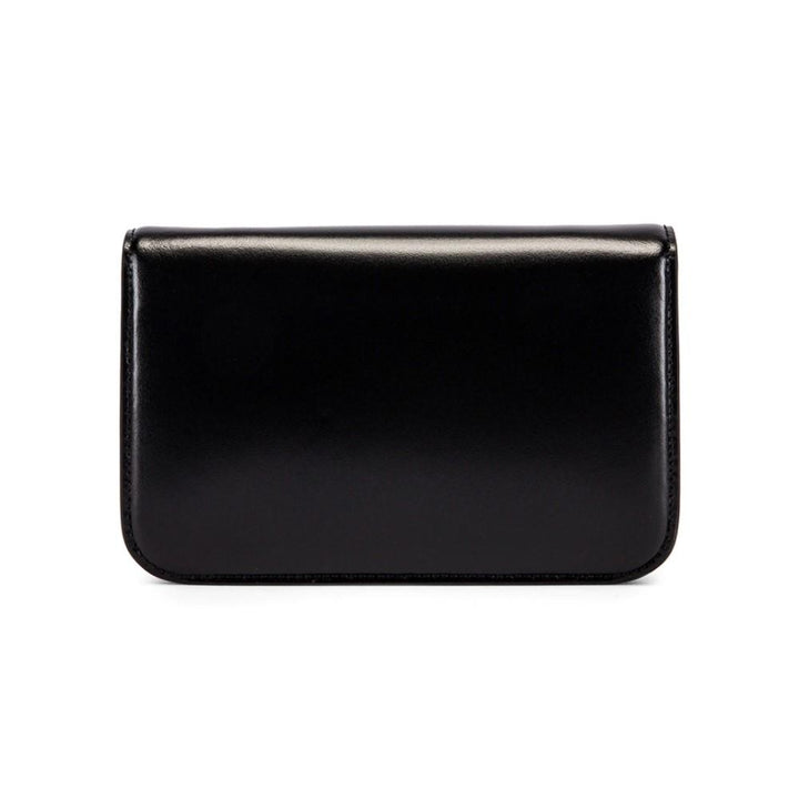 Balenciaga Black Shiny Calfskin Leather Chain Wallet Shoulder Bag 593615