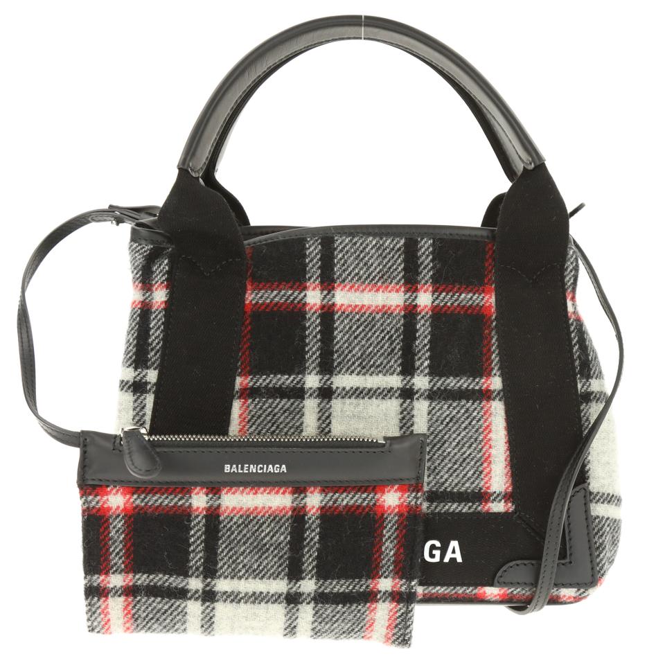 Balenciaga Cabas XS Black Wool Tote