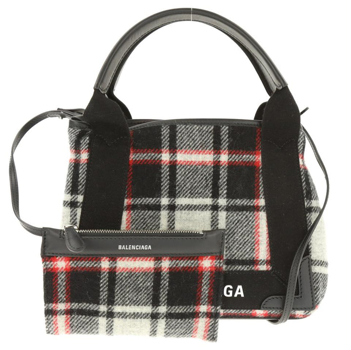 Balenciaga Cabas XS Black Wool Tote