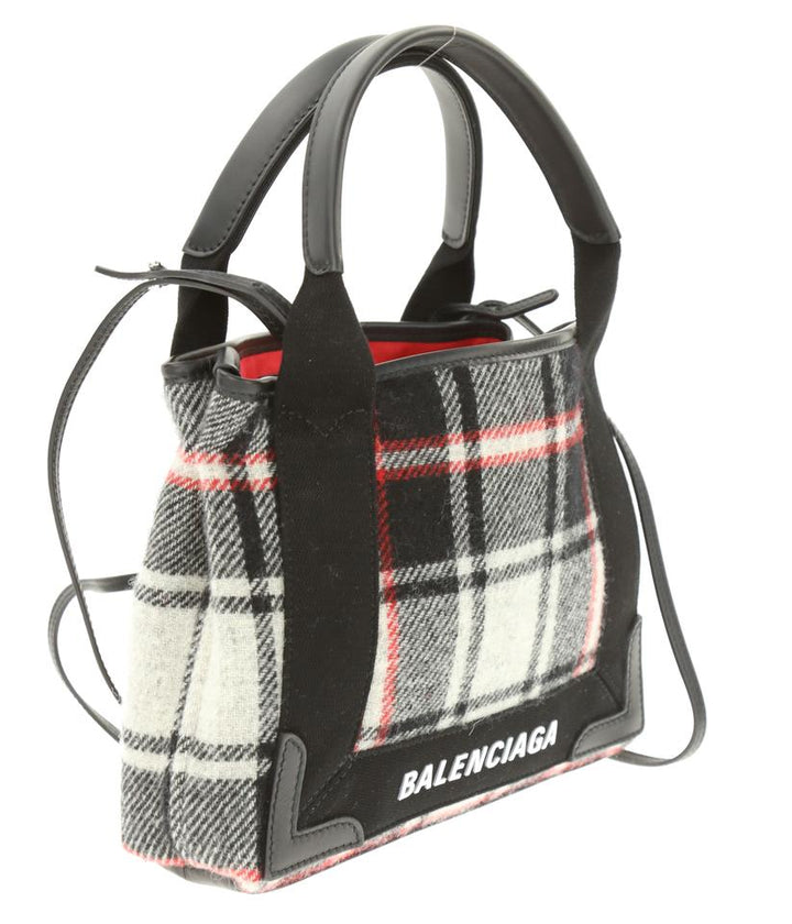 Balenciaga Cabas XS Black Wool Tote