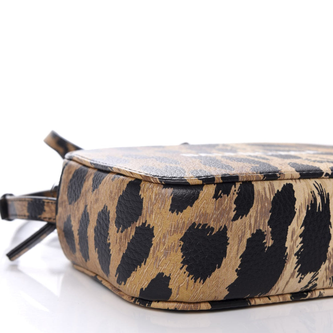 Balenciaga Calfskin Logo Printed Leopard XS Everyday Camera Bag 552372