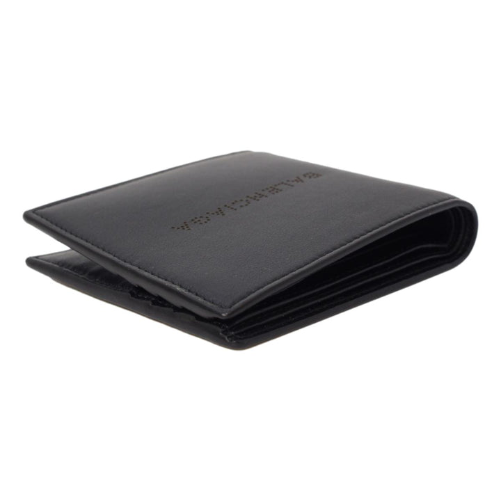 Balenciaga Cash Black Calfskin Leather Perforated Bifold Wallet 436118