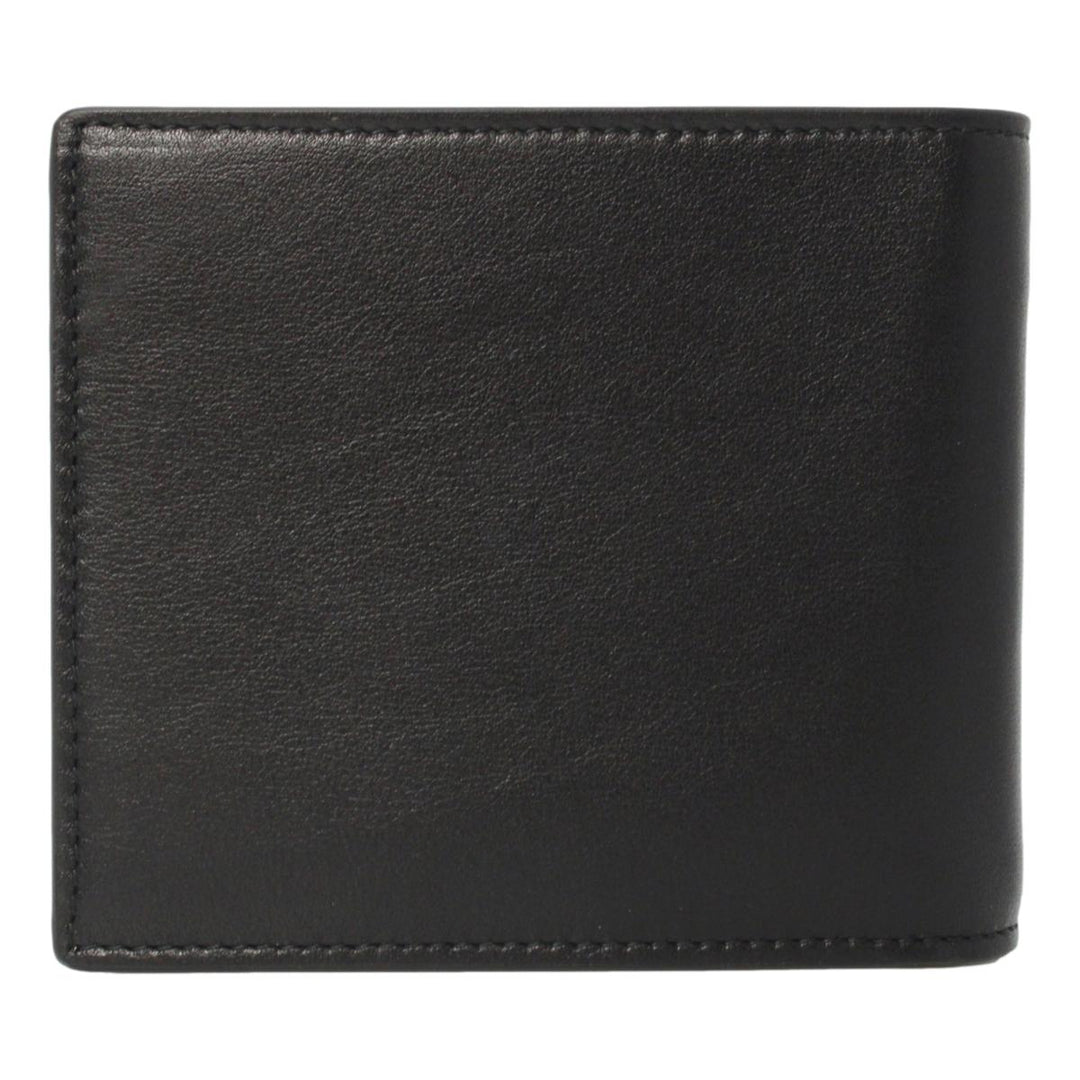 Balenciaga Cash Black Calfskin Leather Perforated Bifold Wallet 436118