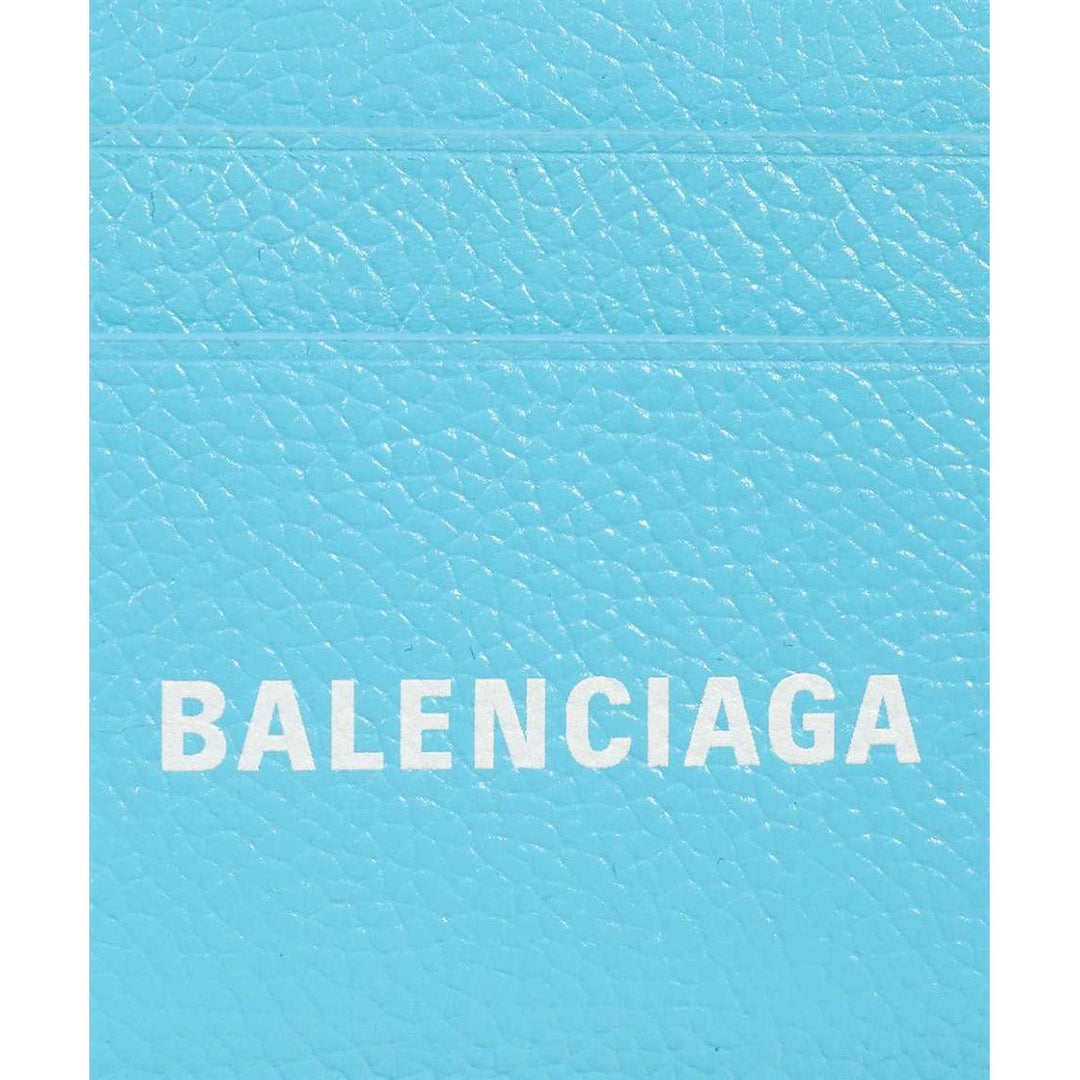 Balenciaga Cash Light Blue Calfskin Leather Credit Card Wallet 593812