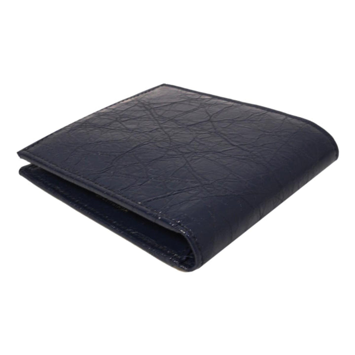 Balenciaga Cash Square Blue Arena Leather Bifold Wallet 542001