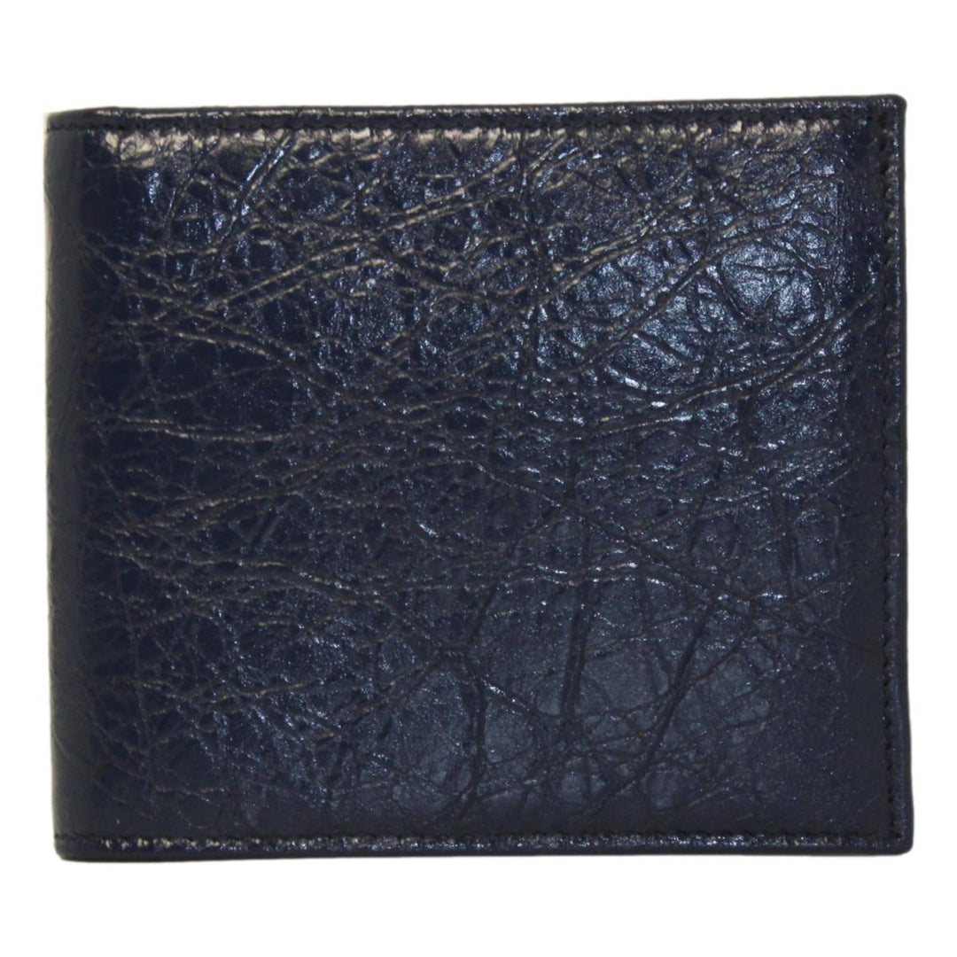 Balenciaga Cash Square Blue Arena Leather Bifold Wallet 542001