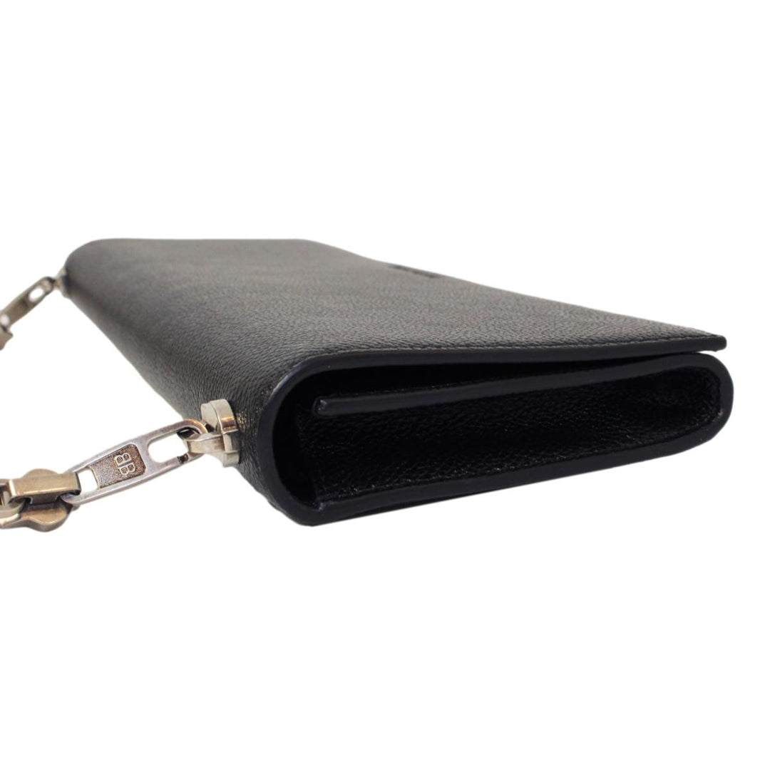 Balenciaga Essential Black Calfskin Leather Chain Shoulder Bag 657232