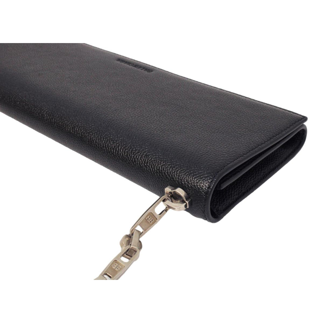 Balenciaga Essential Black Calfskin Leather Chain Shoulder Bag 657232