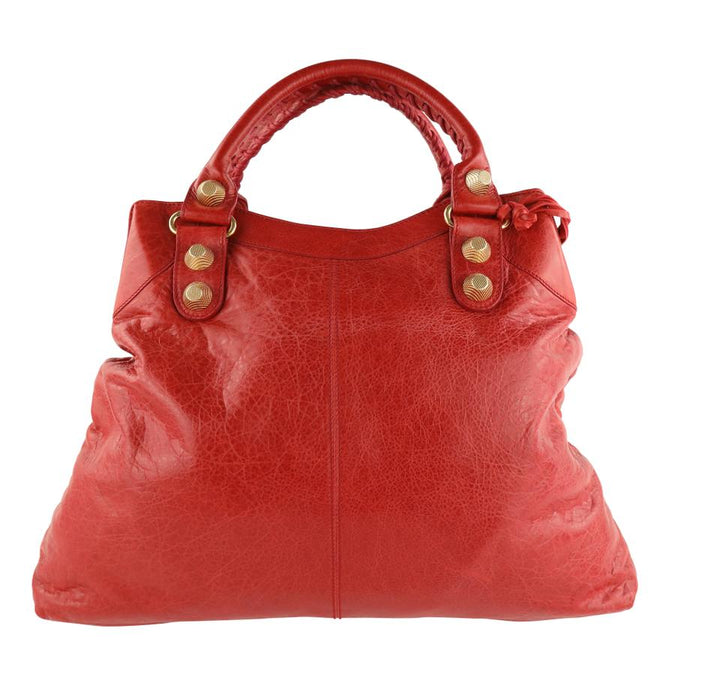 Balenciaga Giant 12 Red Leather Tote