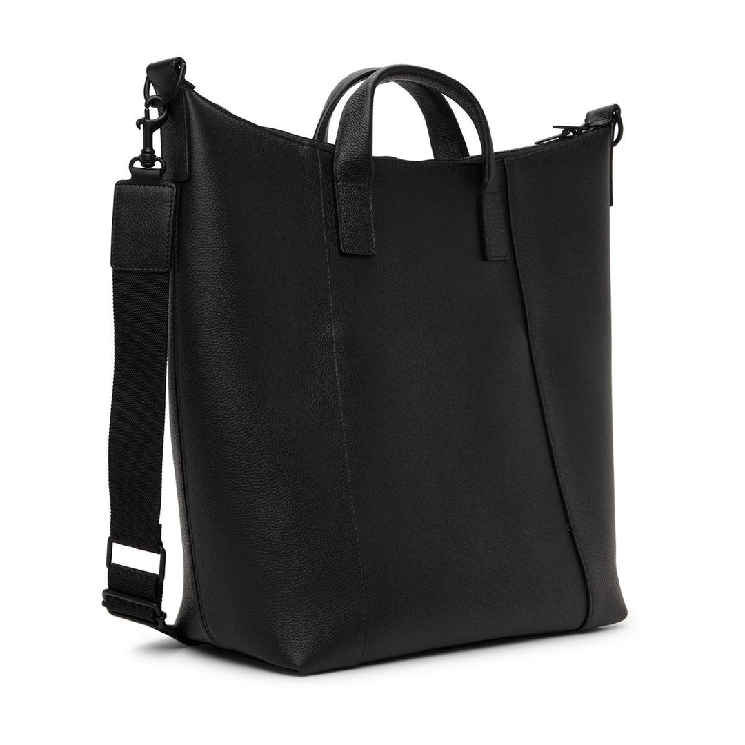 Balenciaga Hourglass Zip Tote Medium Black Grained Calf Leather 620318