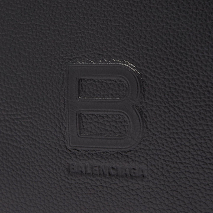 Balenciaga Hourglass Zip Tote Medium Black Grained Calf Leather 620318
