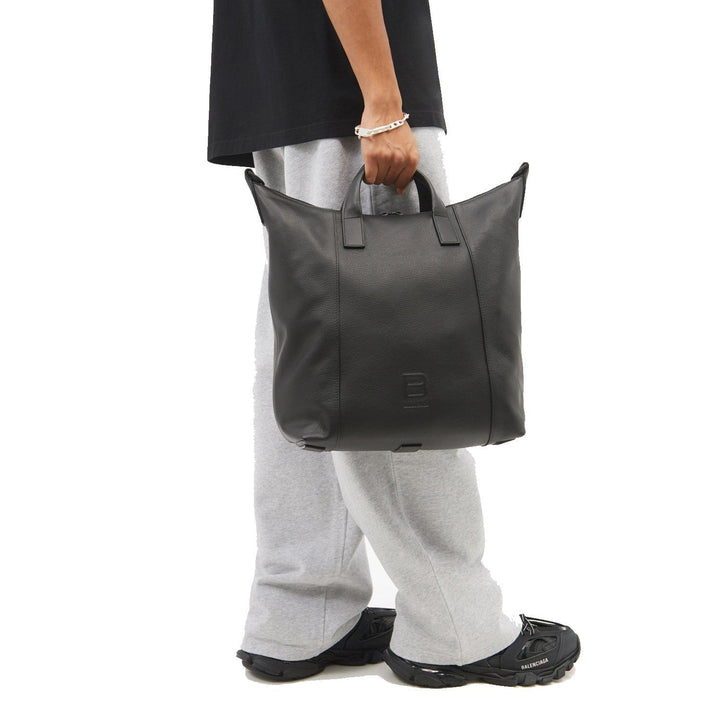 Balenciaga Hourglass Zip Tote Medium Black Grained Calf Leather 620318
