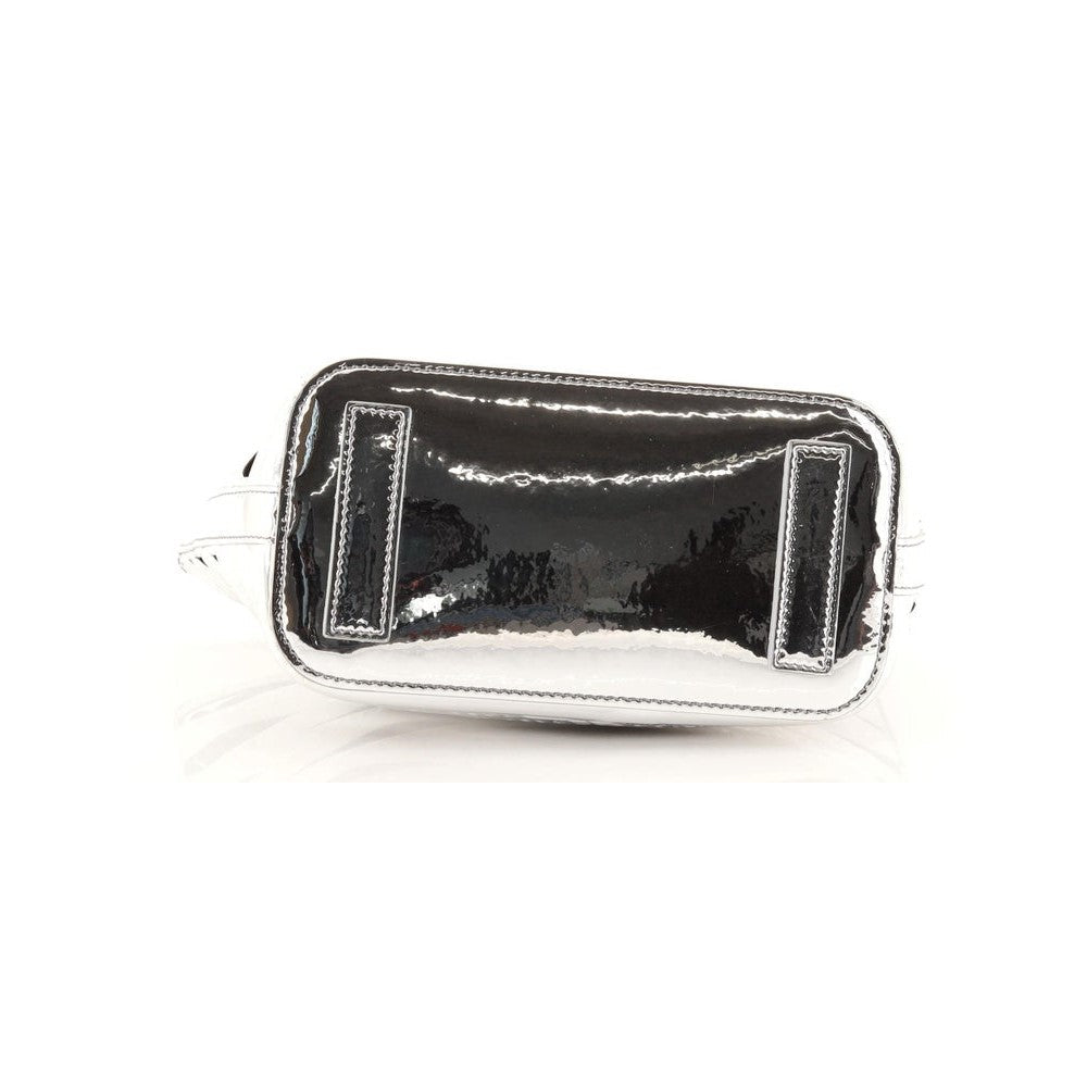 Balenciaga Neo Basket Metallic Silver Leather Small Satchel Bag 630708