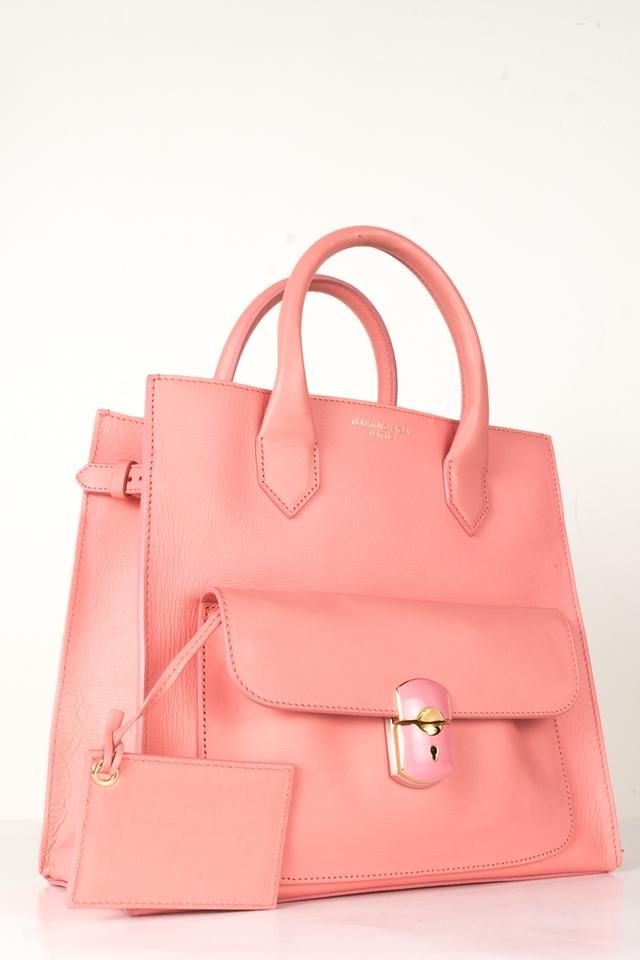 Balenciaga Padlock All Afternoon Mini Tote Pink Leather Shoulder Bag