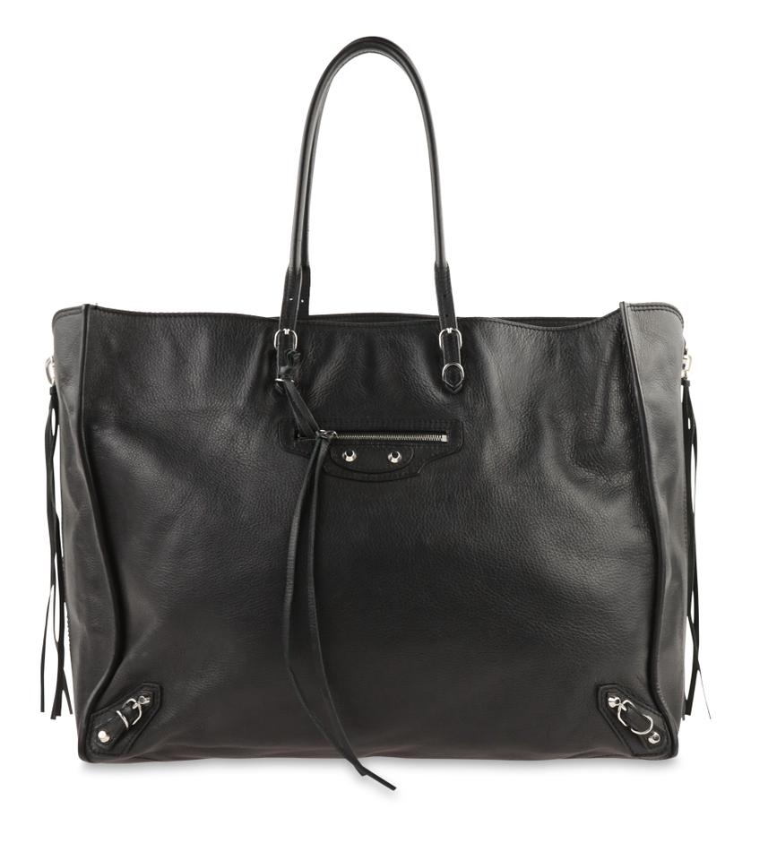 Balenciaga Papier A4 Zip-around Black Calfskin Leather Tote