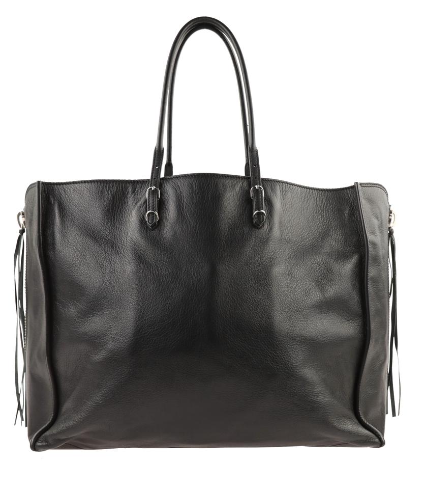 Balenciaga Papier A4 Zip-around Black Calfskin Leather Tote