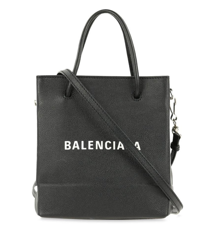 Balenciaga Shopping Tote Xxs Black Leather Satchel