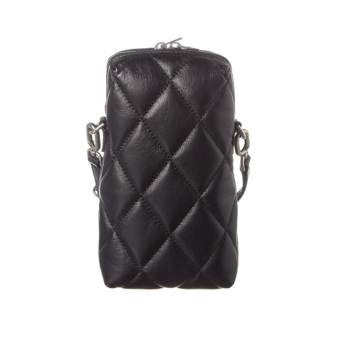 Balenciaga Touch Black Nappa Calfskin Leather Quilted Puffy Shoulder Bag 593375