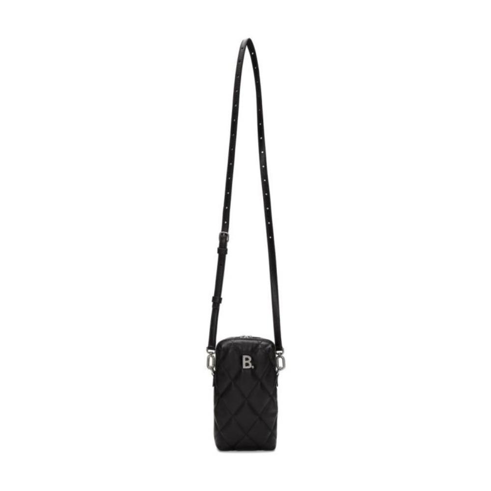 Balenciaga Touch Black Nappa Calfskin Leather Quilted Puffy Shoulder Bag 593375