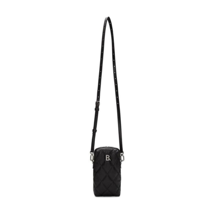 Balenciaga Touch Black Nappa Calfskin Leather Quilted Puffy Shoulder Bag 593375
