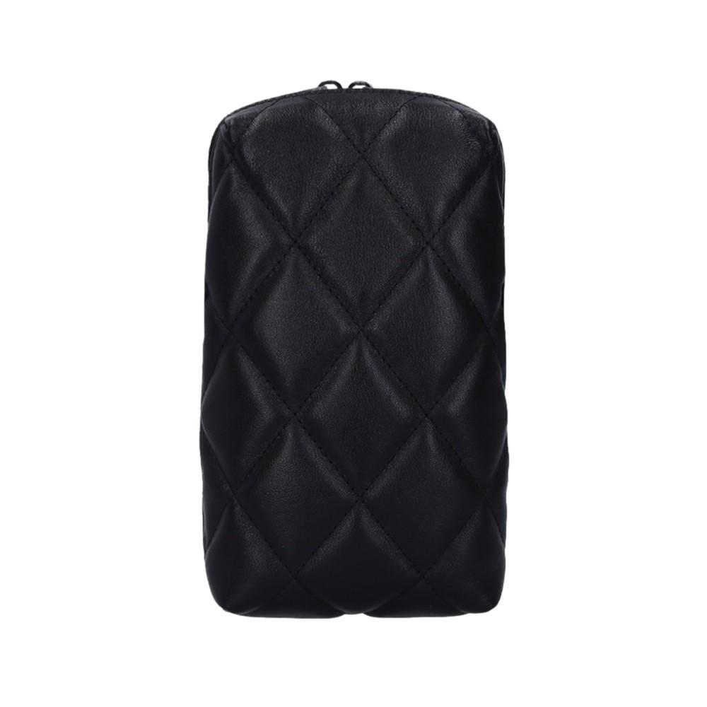 Balenciaga Touch Black Nappa Calfskin Leather Quilted Puffy Shoulder Bag 593375