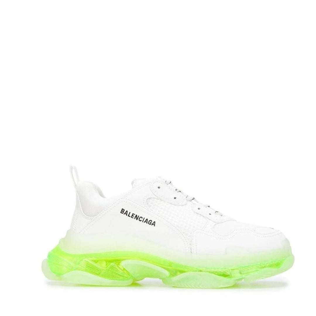Balenciaga-Triple S Leather and Mesh Sneakers - Runway Catalog