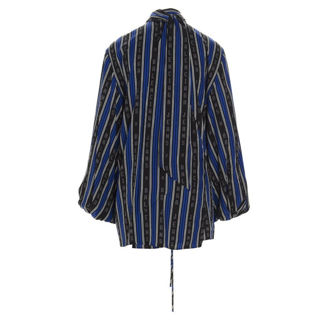 Wrapped Striped Blouse