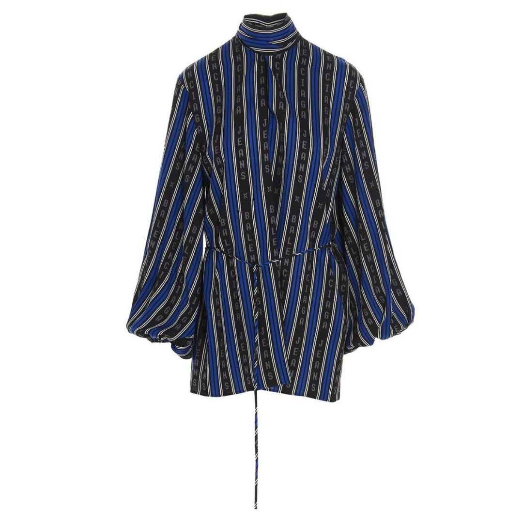 Balenciaga-Wrapped Striped Blouse - Runway Catalog
